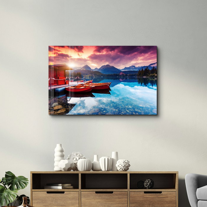 Wallity Pintura Decorativa de Vidrio Templado Multicolor 46 x 72 cm